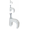 Скоба IEK 14мм плоская пластиковая (20шт) - USK21-14-020